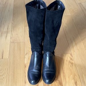 Aquatalia waterproof leather&suede tall boot sz 8.5 w/box & suede cleaning block